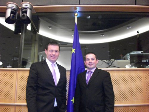 With Cllr Jonathan Meaney in the European Parliament