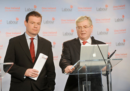 With Eamon at Launch of Labours Broadband Policy