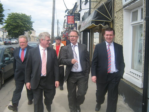 Campaigning in Templemore with Des Hanna, Tommy Murphy and Party Leader Eamon Gilmore