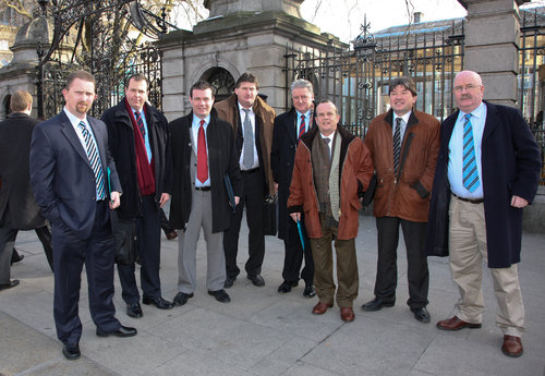 MEP Alan Kelly with Dell Workers at Oireachtas