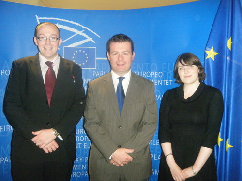 Alan with Brussels Interns Colm and Aisling