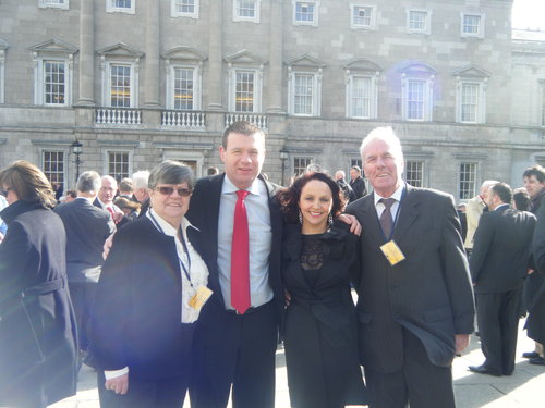 With Regina and My Parents on First Day in Dail