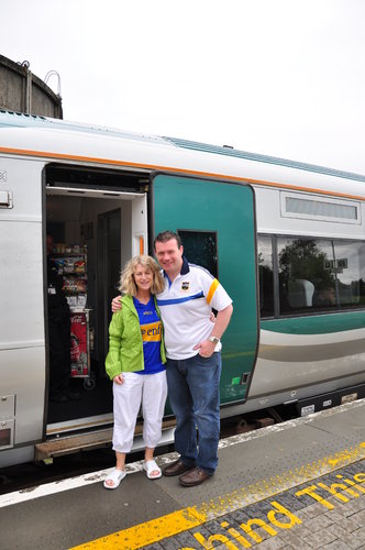 With Cllr Virginia O'Dowd at the All-Ireland Special Train