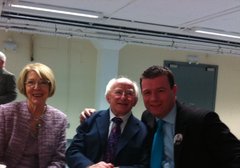 With the President Elect Michaal D. Higgins and his wife Sabina in Dublin Castle