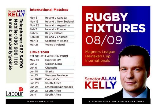 Munster Rugby Fixtures